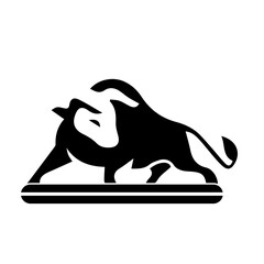 vector image of a bull