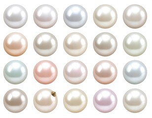 Various shades of pearls