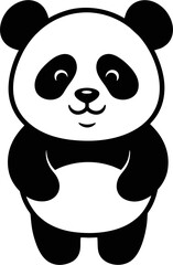 The panda is standing.