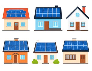 Colorful houses with solar panels (1)