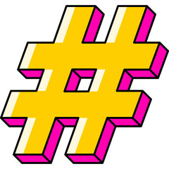 Obraz premium Colorful Hastag Vector