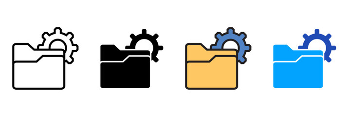 paperwork Icon Set Multiple Style Collection. Document, Folder, Clipboard, Pen, Pencil, Paper, File, Contract, Stamp, Envelope, Calendar, Checklist, Spreadsheet, Archive, Report, Signature, Receipt, I