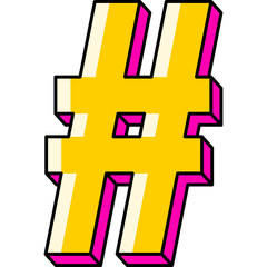 Colorful Hastag Vector