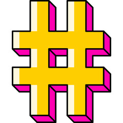 Colorful Hastag Vector