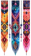 Colorful patterned banners