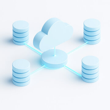 Cloud Database Hub with Connected Data Stores