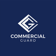 CG monogram shield logo concept. A modern, geometric symbol for a security, finance, or corporate business. Professional guard icon for a strong C and G brand identity.