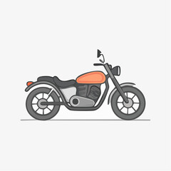 Obraz premium red motorcycle isolated on white