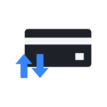 Credit card icon. Digital card transaction banking concept. vector illustration