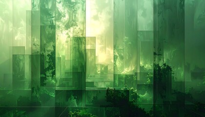 Abstract green cityscape