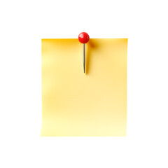 Yellow sticky post it note isolated on a white background