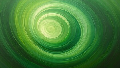 Fluid brush strokes in layered green gradients forming a soft circular aura