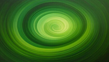 Soft circular painting of green hues blending from emerald to lime
