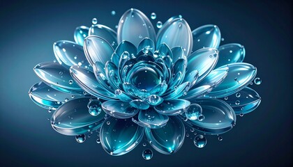 A soft circular pattern made of detailed liquid particles