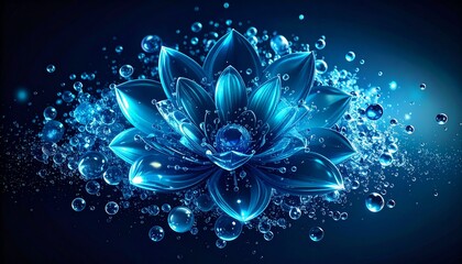 Intricate water droplets forming a gentle circular flow