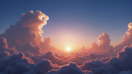 雲から顔を出す太陽