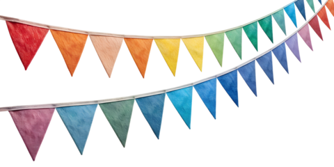 colorful ribbons on white background