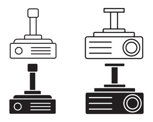 Projector icon set. isolated on white background in vector illustration design.