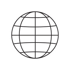 Globe Icon vector illustration, Go to web symbol icon, www symbol, Web icon, website, homepage icon set, earth clip art, globe symbol isolated white background