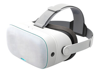 Immersive virtual reality headset for futuristic gaming and advanced digital experiences,isolated on white background