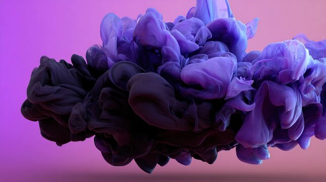 Ink mixing violet purple abstract design - Powered by Adobe