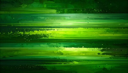 Abstract green stripes, textured, glowing