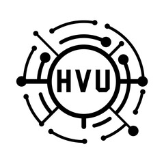 HVU letter design. HVU letter technology logo design. HVU Monogram logo design for an entrepreneur and business
