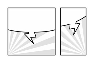 Comic Sprechblasen vor sunburst