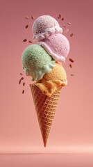 Melting Ice Cream Scoop – Cool Minimalist Dessert Shot