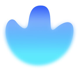 Blue Gradient Organic Blob Shape with Soft Glow