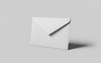 Blank white envelope on a clean surface ready for your personalized message, invitation, or important document