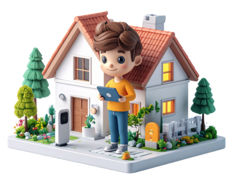 Young man tourist holding city maps for travel and navigation. Happy cartoon character planning a trip route for an adventure vacation.