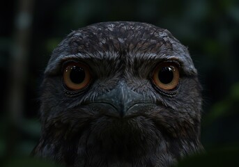 Obraz premium Closeup dark bird head