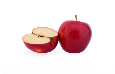 Red apple isolated on white background