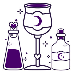 vector illustration of mystical potion symbol image