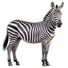 zebra isolated on white background