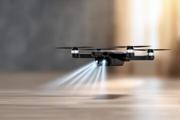 household drone equipped with camera efficiently locates lost items within home environment