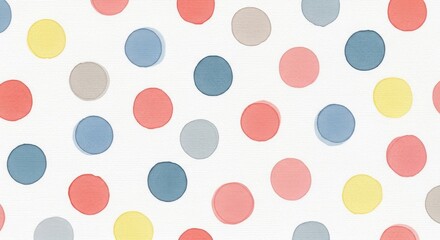 Playful polka dot pattern with soft pastel colors for a cheerful background design