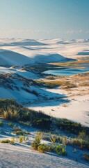 White sand dunes meet a tranquil lagoon (1)