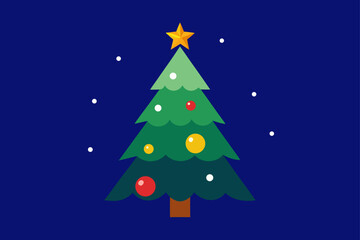 christmas tree vector illustration