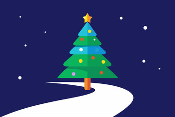 christmas tree with snowflakes