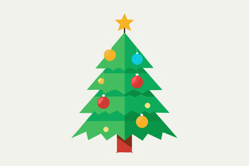 christmas tree vector illustration