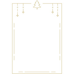 Christmas frame border gold luxury greeting card template background.