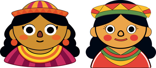  cartoon kids illustration, cute kids cartoon, funny children drawing, adorable kids artwork, happy kids vector, smiling kids cartoon, playful children mascot, child-friendly cartoon kids, sombrero ch