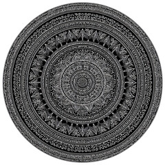 Naklejka premium Intricate mandala design radiating positive energy, perfect for wellness brands, yoga studios, meditation guides, and spiritual content seeking serenity