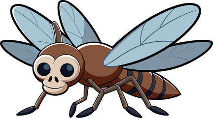 cartoon mosquito illustration, cute mosquito cartoon, funny insect drawing, adorable mosquito artwork, smiling mosquito vector, happy mosquito cartoon, baby mosquito character, playful mosquito design