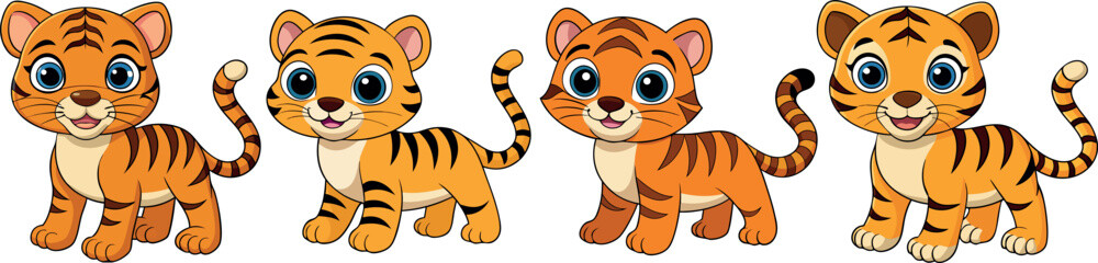 cartoon tiger illustration, cute tiger cartoon, funny tiger drawing, adorable tiger cub artwork, happy tiger vector, smiling tiger cartoon, playful tiger mascot, baby tiger design, jungle tiger cartoo