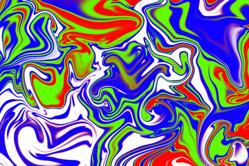 Obraz premium Vibrant abstract swirls of red blue and green colors