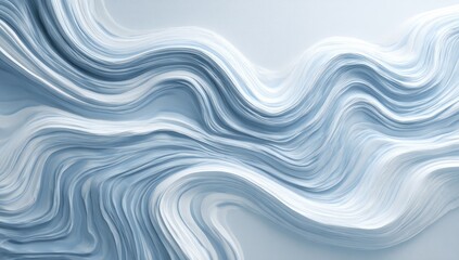 Abstract, flowing, light blue and white waves