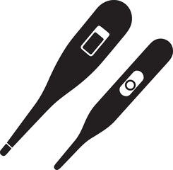 Pregnancy Test Kit silhouette vector, black and white silhouette vector illustration